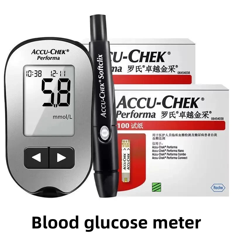 Accu Chek Performa bloedglucose teststrips, lancettensets, bloedsuiker-glucosemeter testkit, glucosemeter ACCU Chek EXP: Maximum