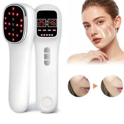 NEW Red Light Therapy For Face Anti Aging Wrinkle Removal Skin Tightening Machine Face Lift LED Light Therapy Facial Massager
