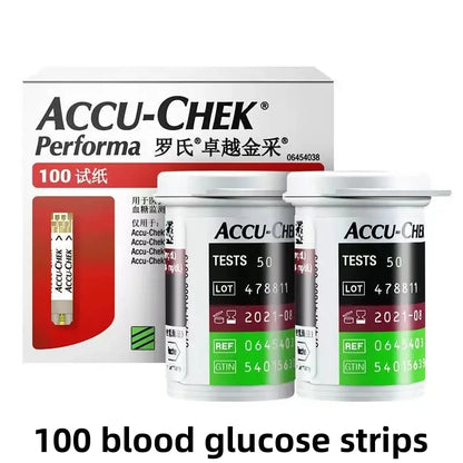 Accu Chek Performa bloedglucose teststrips, lancettensets, bloedsuiker-glucosemeter testkit, glucosemeter ACCU Chek EXP: Maximum